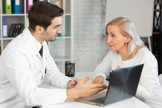 Doctor high-five with child